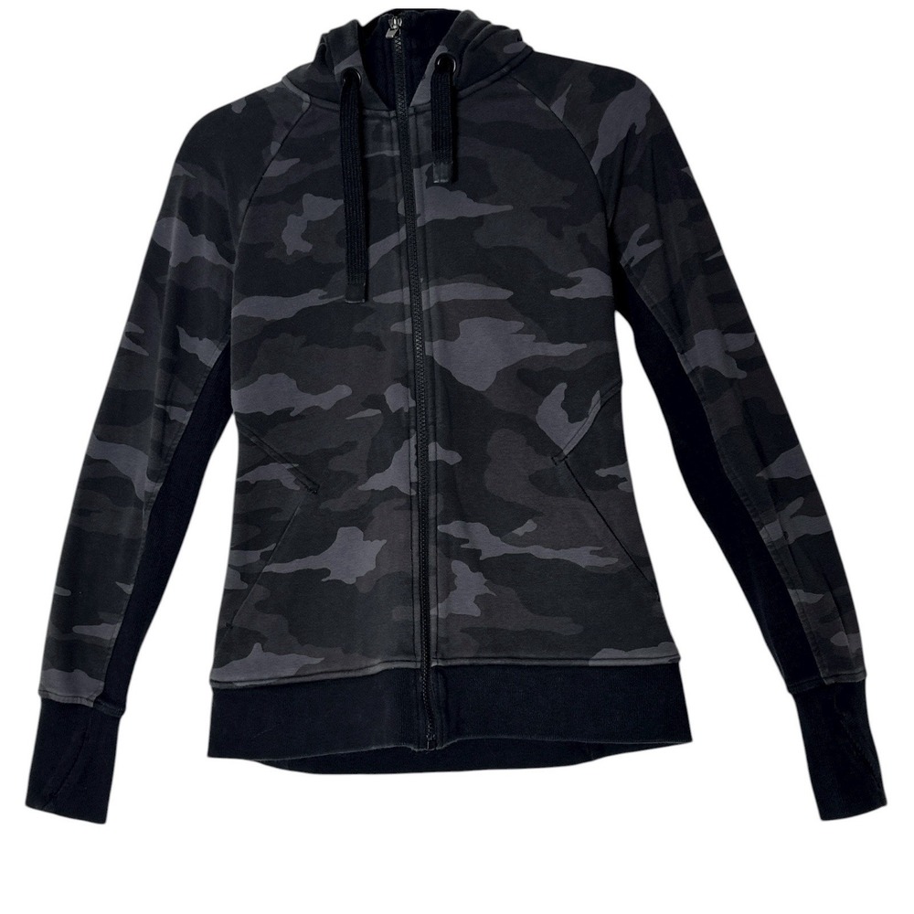 ATHLETA‎ Jacket Women's Small Hoodie Camo Sweatshirt Full Zip Athleisure Outdoor - Picture 3 of 10